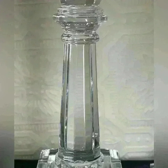 Crystal Candle Sticks Holders Square Base 8" Tall 24% Lead Crystal USA - Picture 5 of 12